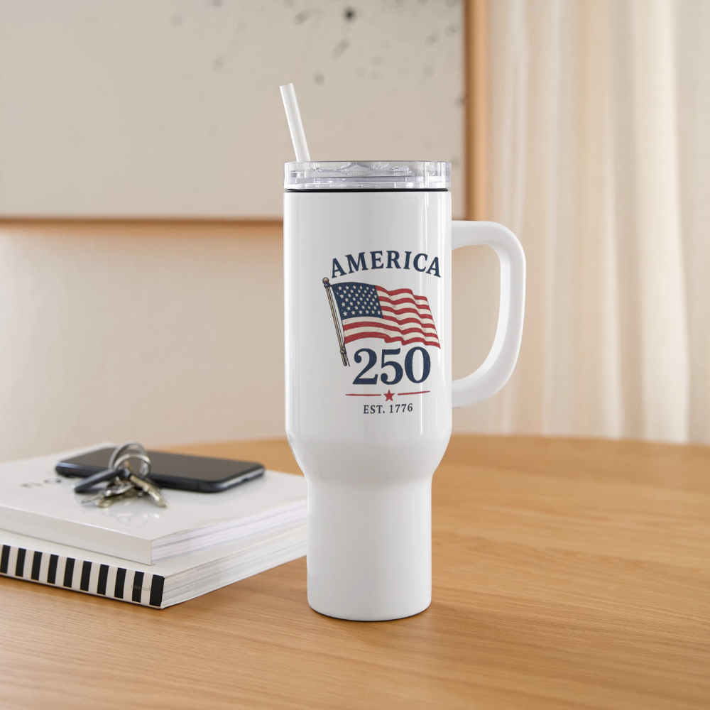 America 250 Flag 40 oz Tumbler - white