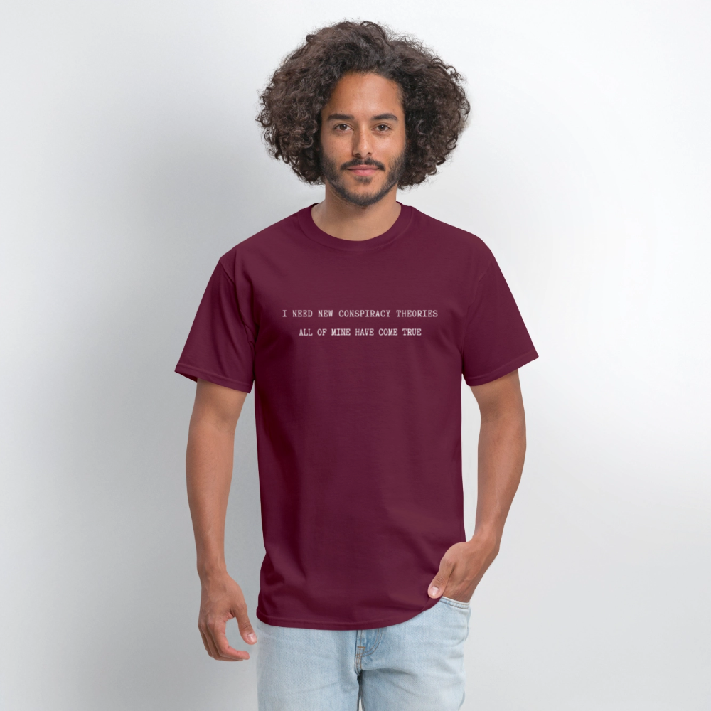 Conspiracy T-shirt - burgundy