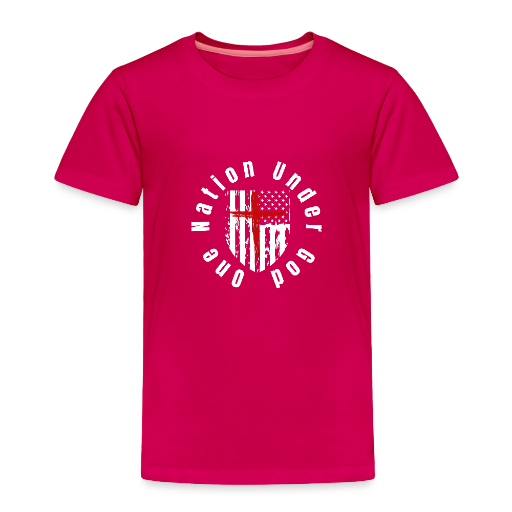 One Nation Under God (Toddler)  T-Shirt - dark pink