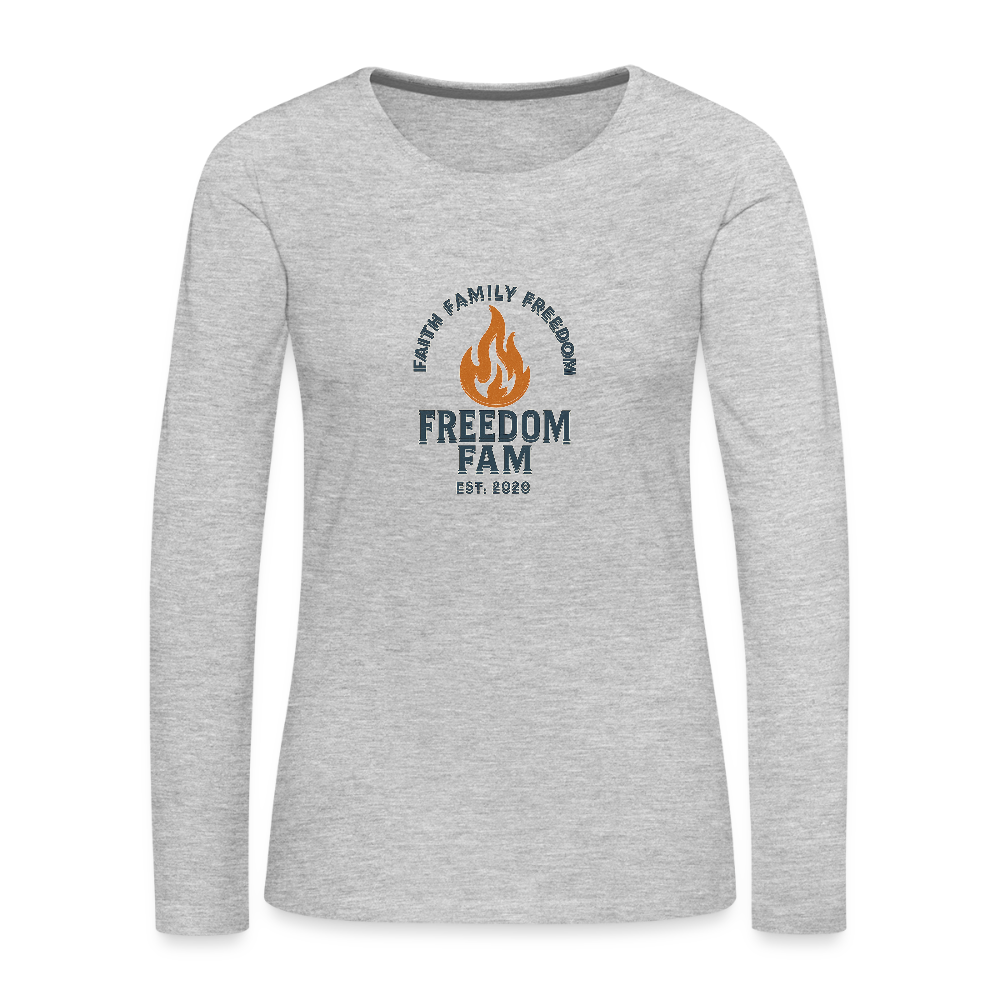 Freedom Fam Women's Long Sleeve T-Shirt - heather gray