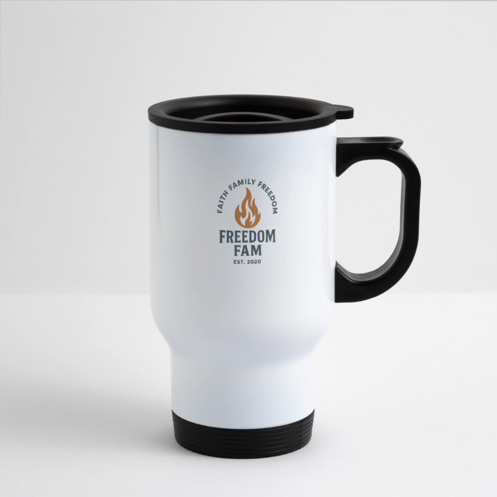 Freedom Fam Travel Mug - white