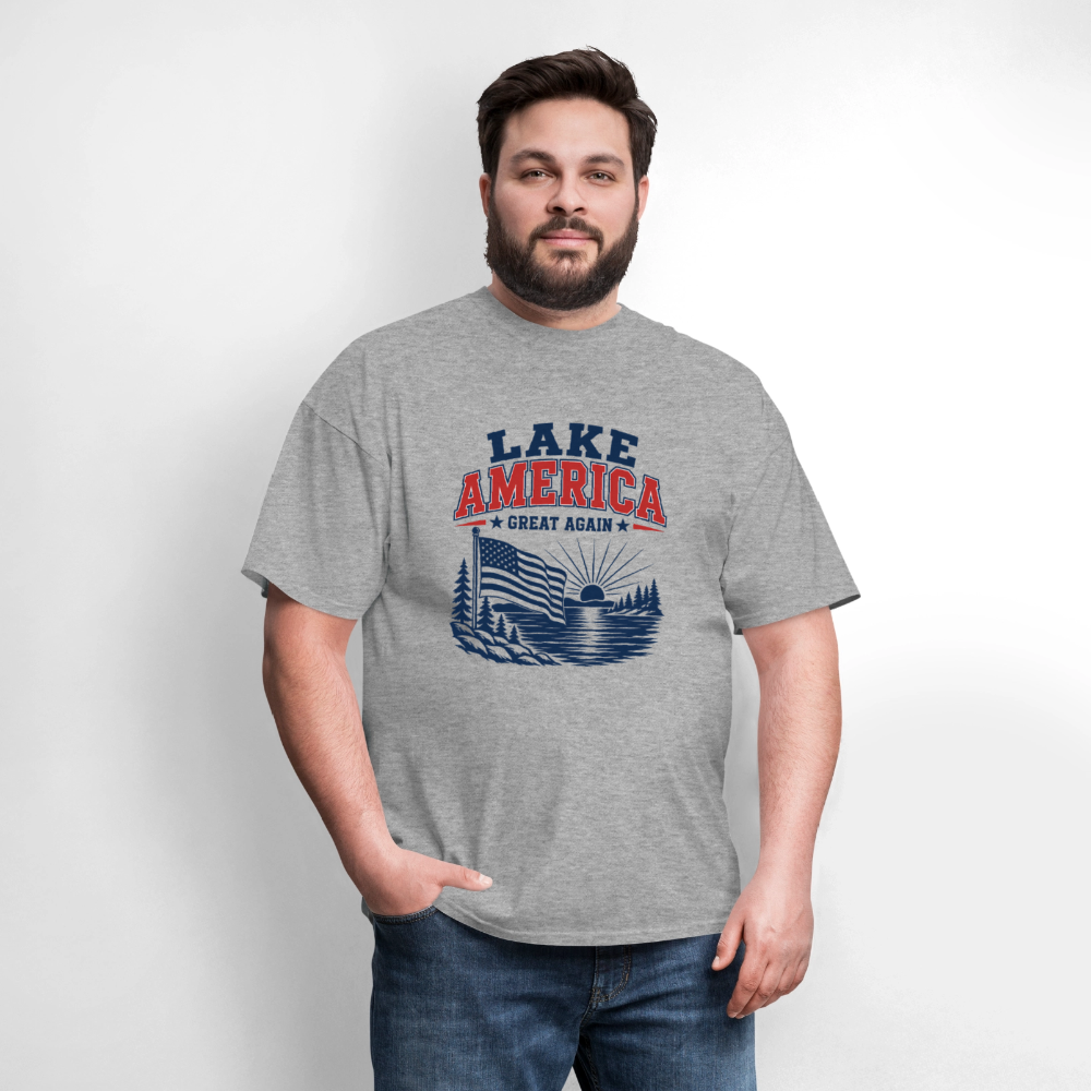 LAKE AMERICA (GREAT AGAIN) TEE 🇺🇸 - heather gray