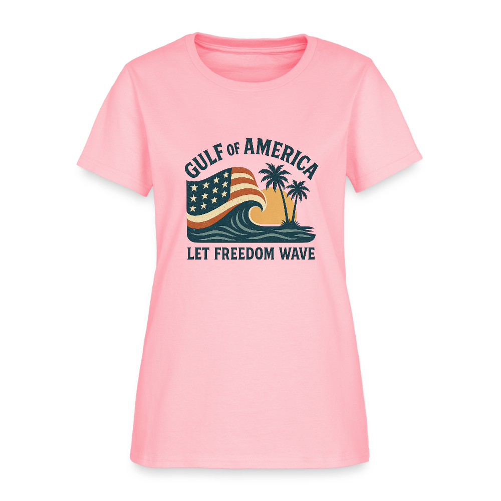 Gulf of America Tee — Let Freedom Wave - pink