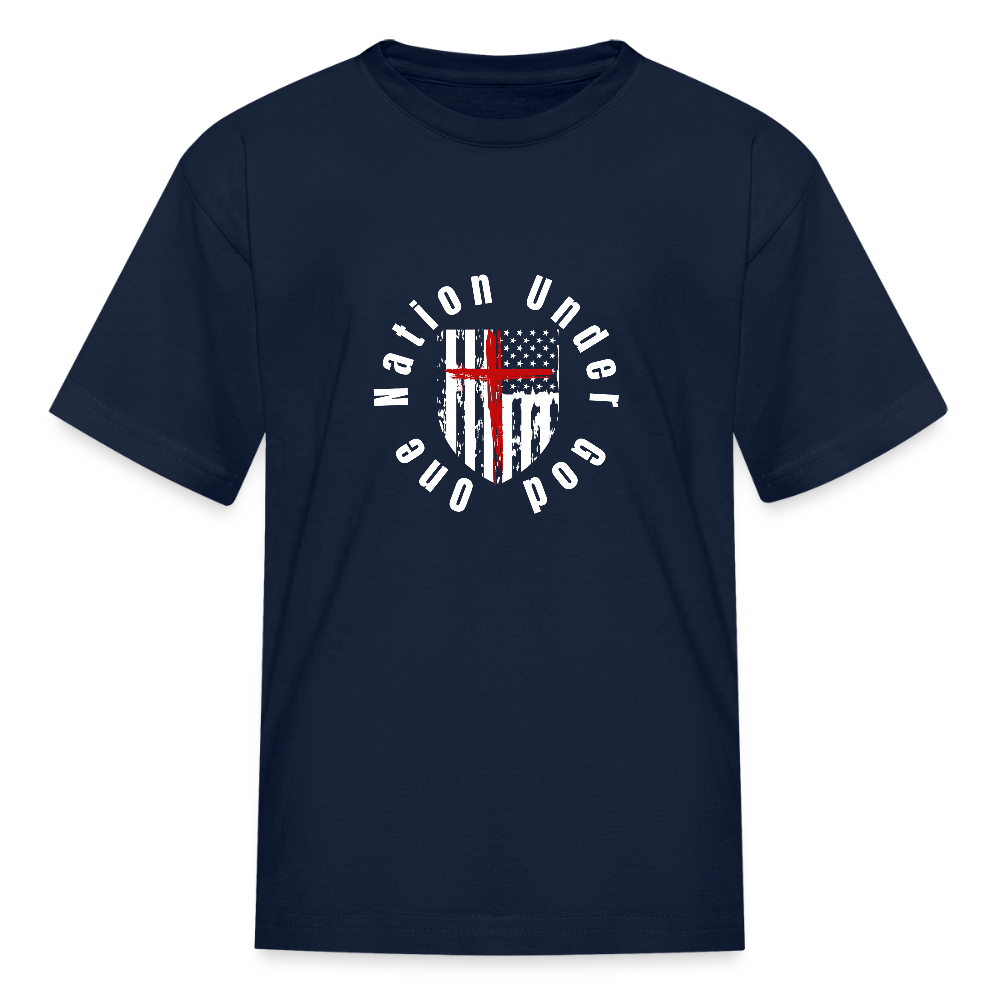 One Nation Under God (Kids') T-Shirt - navy