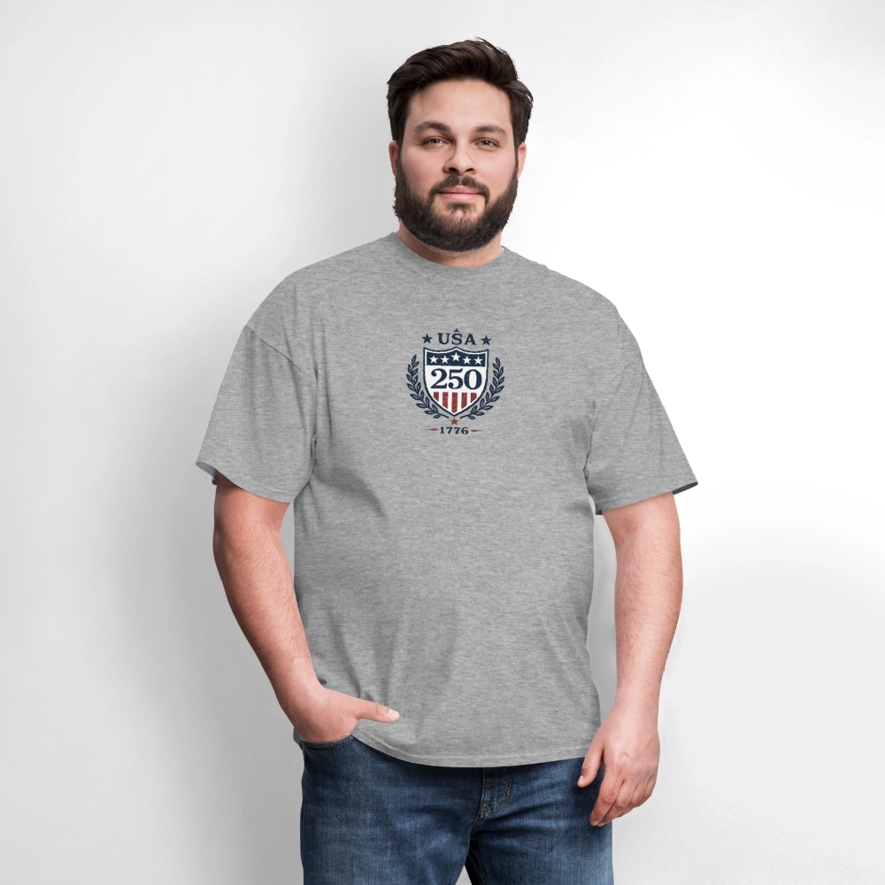 USA 250 SHIELD - heather gray