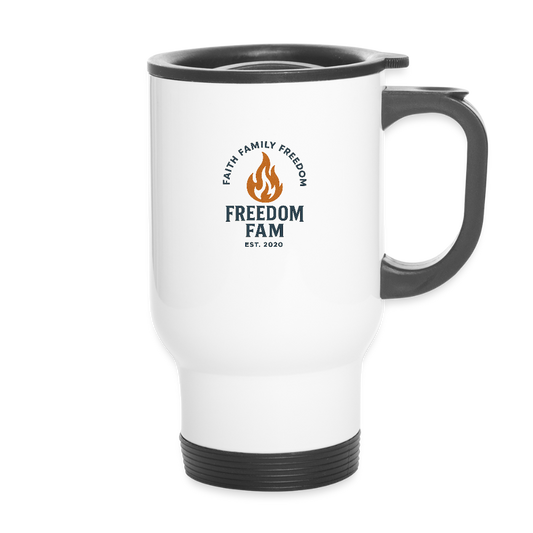Freedom Fam Travel Mug - white