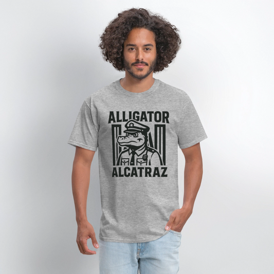 Alligator Alcatraz T-Shirt - heather gray