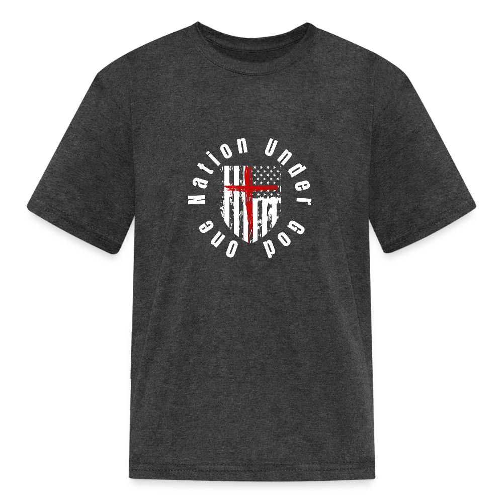 One Nation Under God (Kids') T-Shirt - heather black