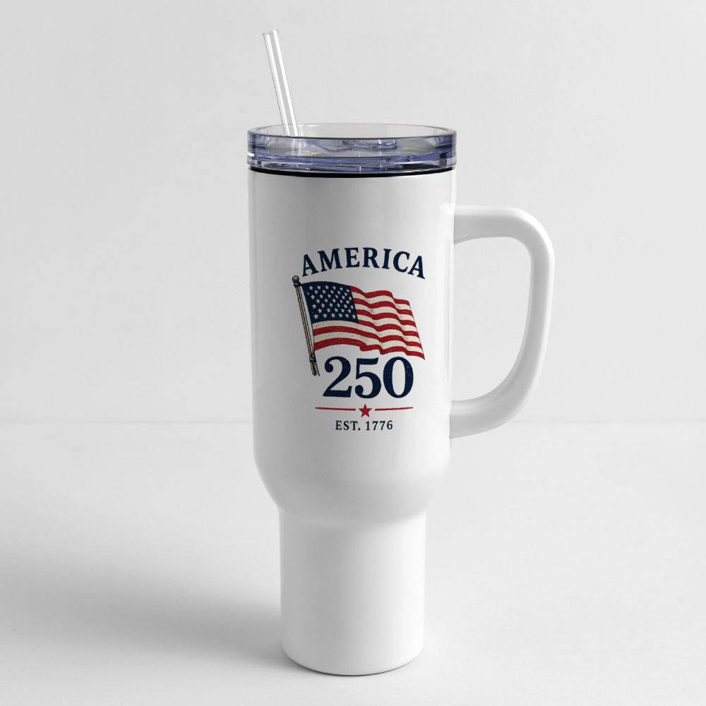 America 250 Flag 40 oz Tumbler - white