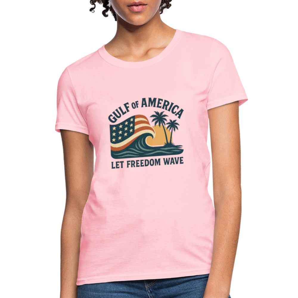 Gulf of America Tee — Let Freedom Wave - pink