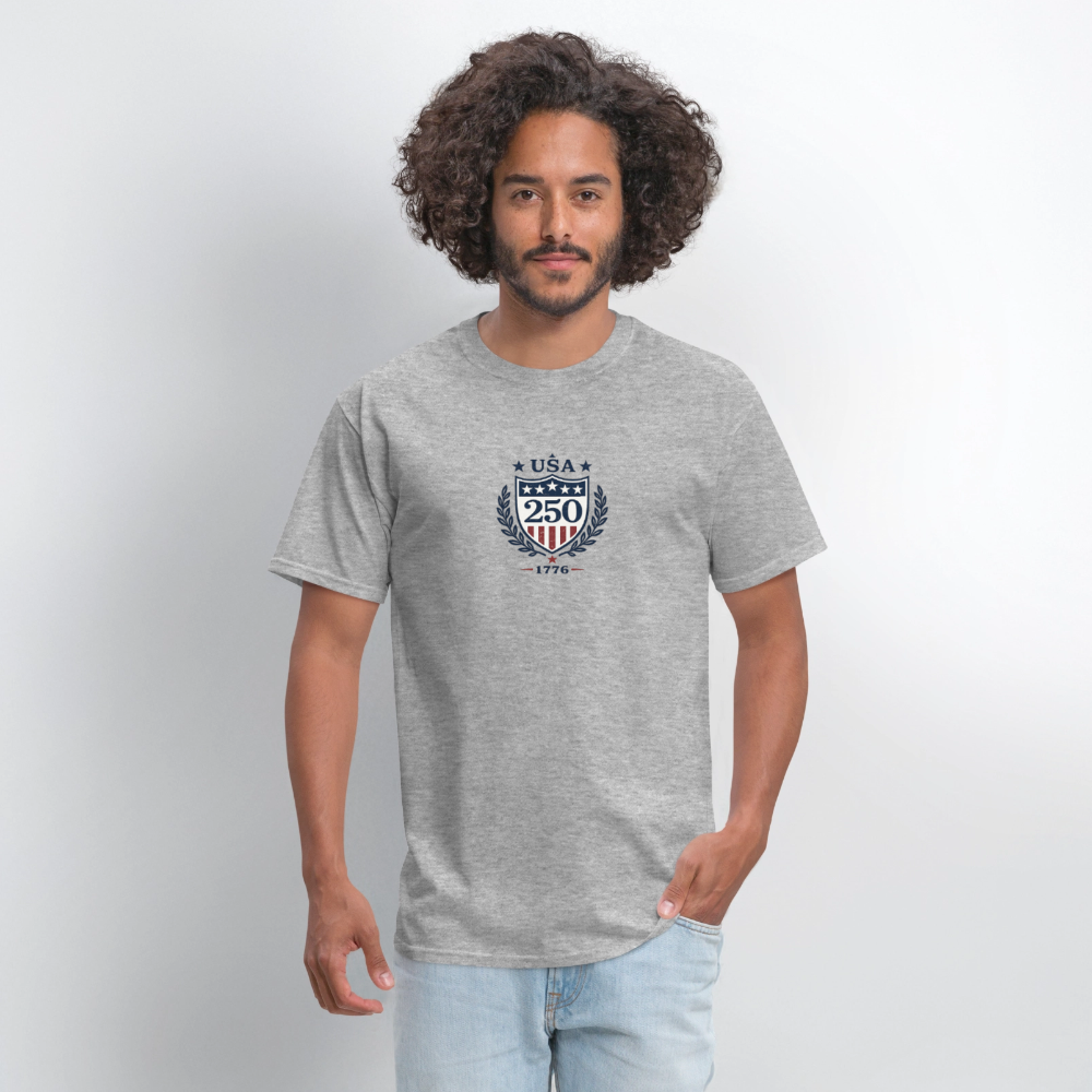 USA 250 SHIELD - heather gray