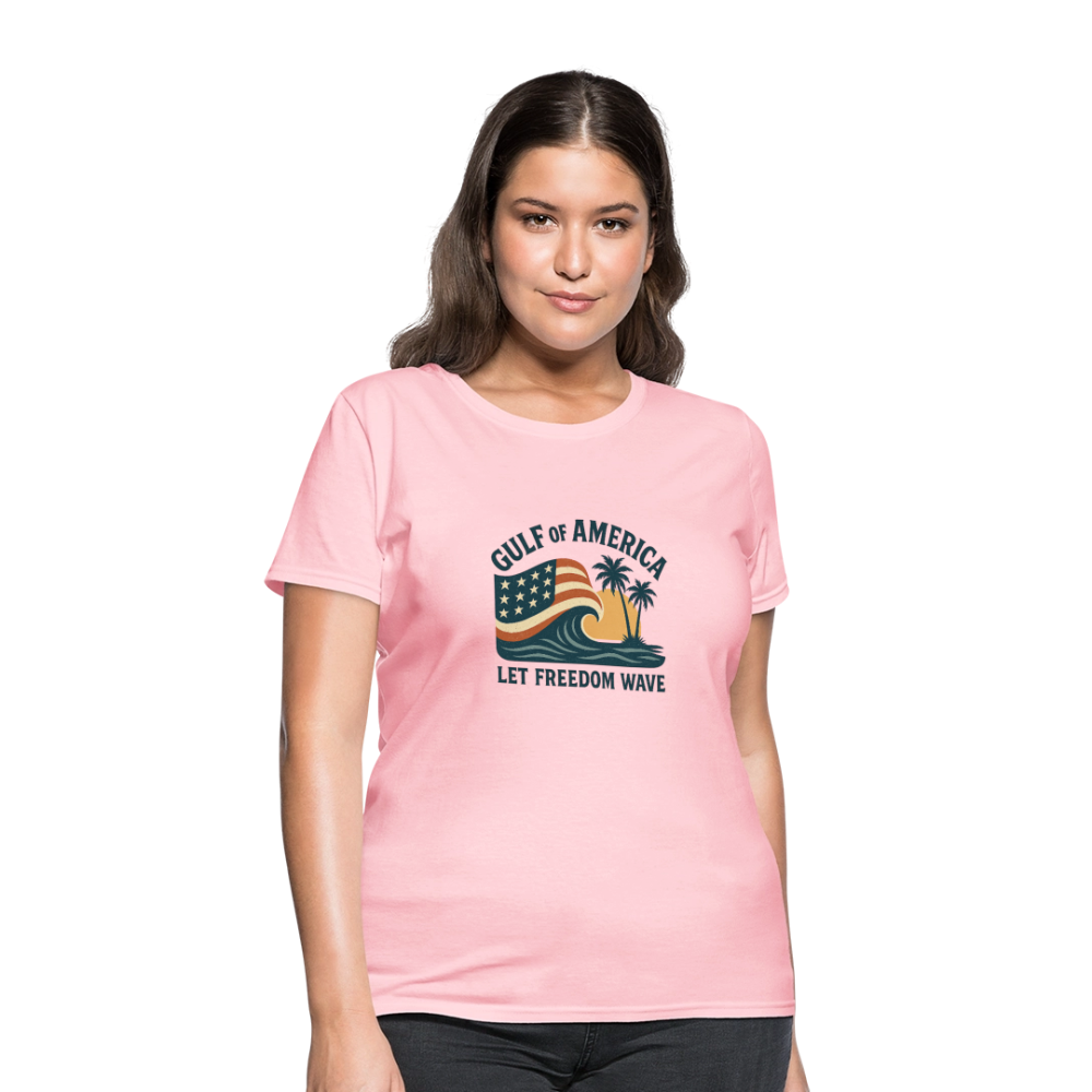 Gulf of America Tee — Let Freedom Wave - pink