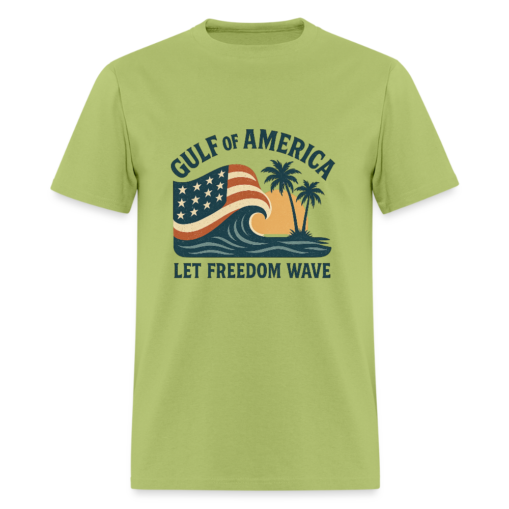 Gulf of America Tee — Let Freedom Wave - kiwi