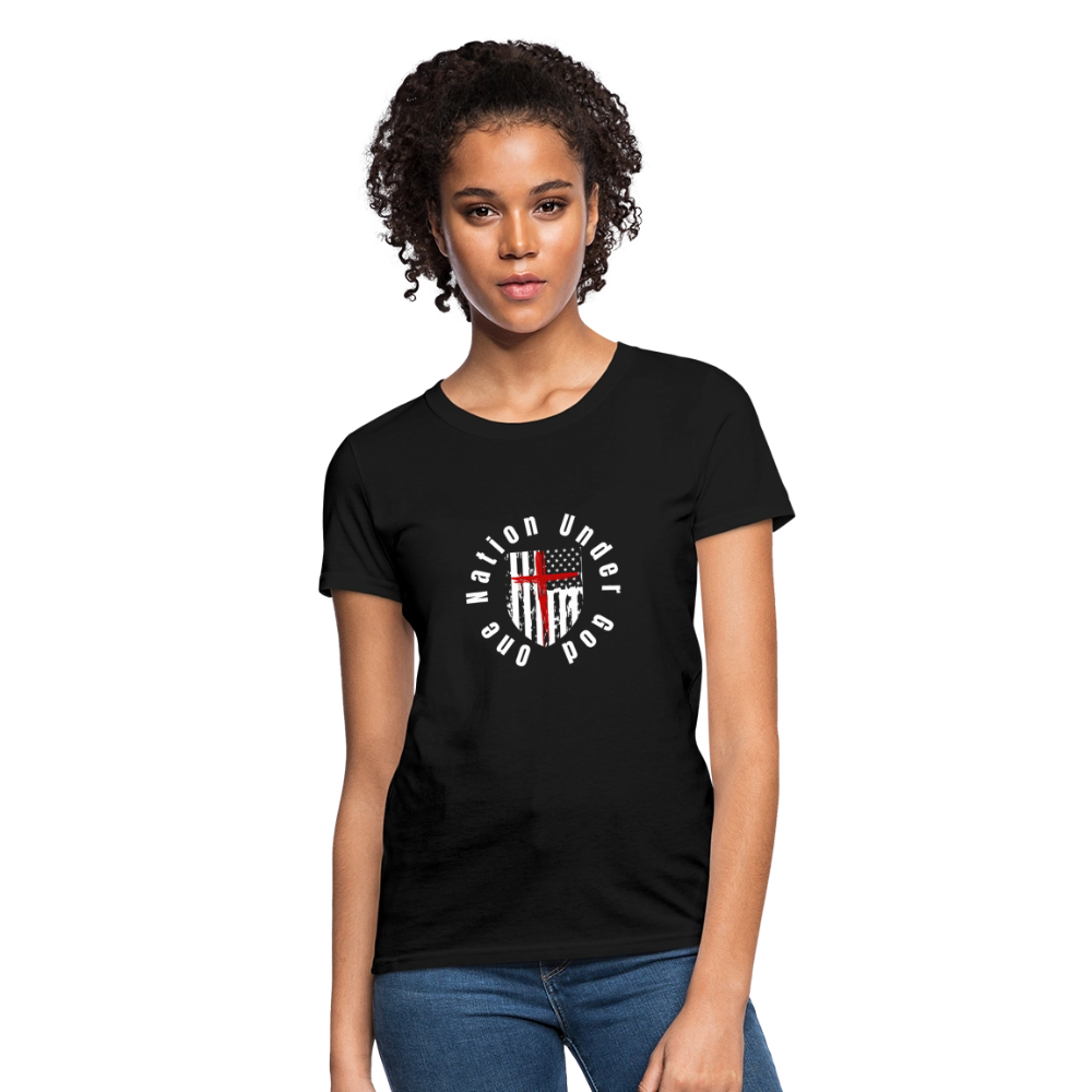 One Nation Under God (Women's) T-Shirt - black