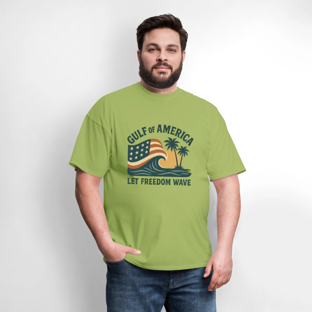Gulf of America Tee — Let Freedom Wave - kiwi