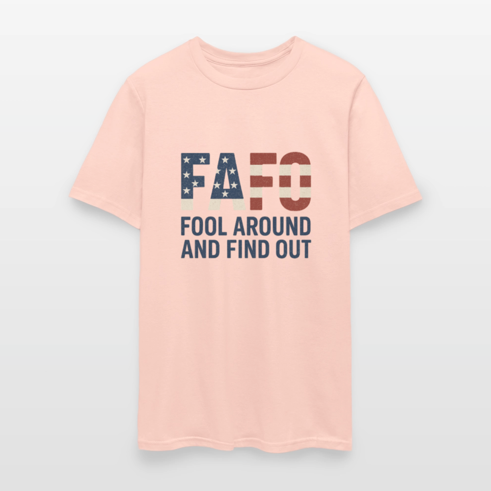 FAFO T-Shirt — Fool Around And Find Out - blush pink 