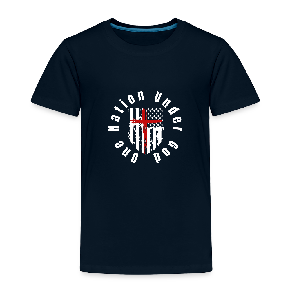 One Nation Under God (Toddler)  T-Shirt - deep navy