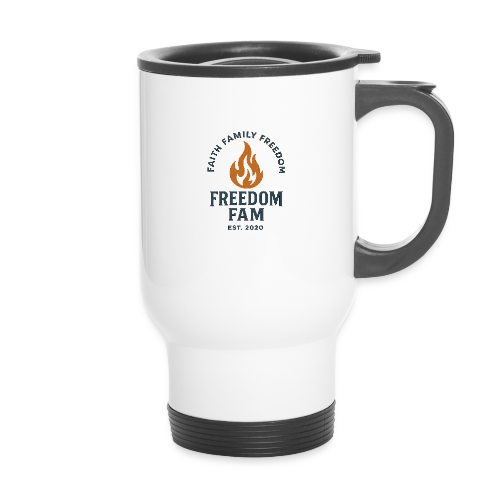 Freedom Fam Travel Mug - white