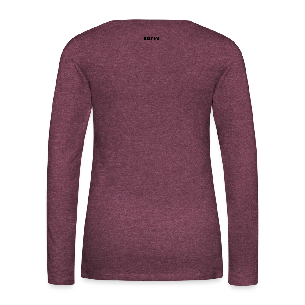 Gulf of America Women's Long Sleeve T-Shirt — Let Freedom Wave - heather burgundy