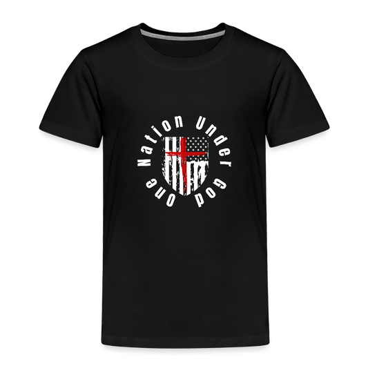 One Nation Under God (Toddler)  T-Shirt - black