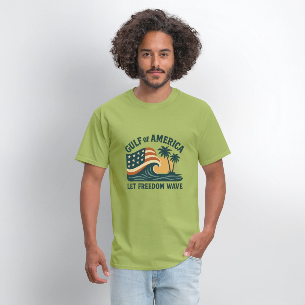 Gulf of America Tee — Let Freedom Wave - kiwi
