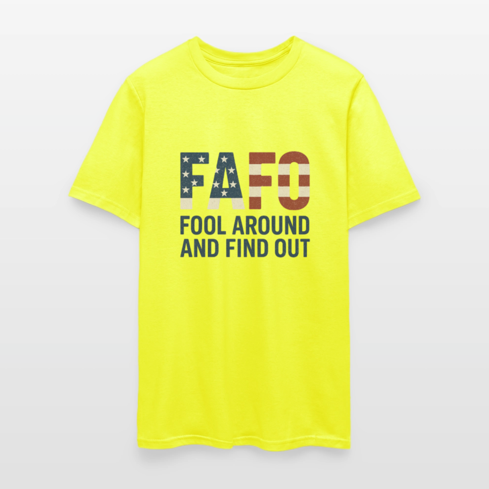 FAFO T-Shirt — Fool Around And Find Out - safety green
