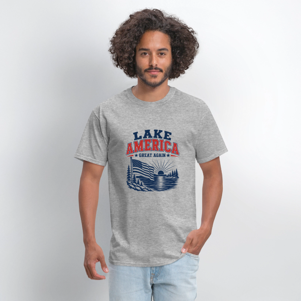 LAKE AMERICA (GREAT AGAIN) TEE 🇺🇸 - heather gray