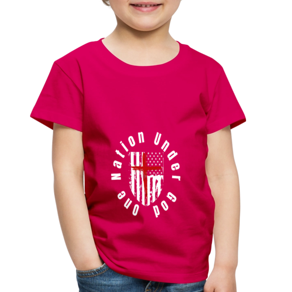 One Nation Under God (Toddler)  T-Shirt - dark pink