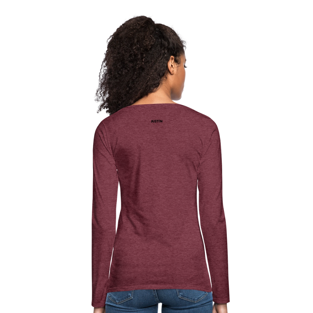 Gulf of America Women's Long Sleeve T-Shirt — Let Freedom Wave - heather burgundy