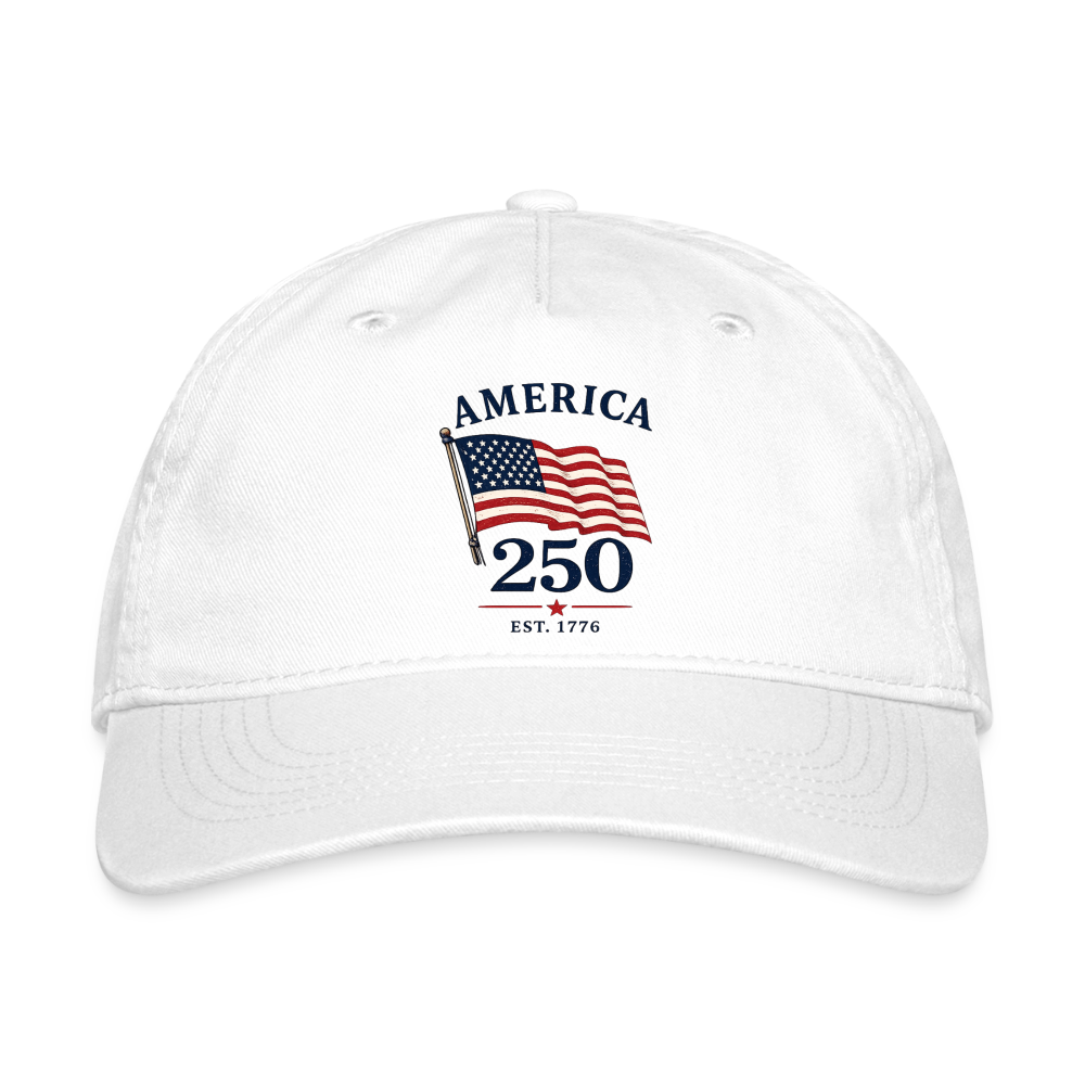 America 250 Flag Hat - white