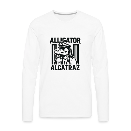 Alligator Alcatraz Long Sleeve T-Shirt - white