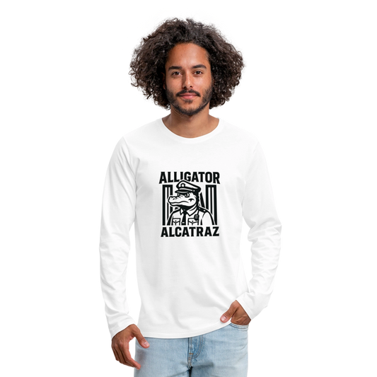 Alligator Alcatraz Long Sleeve T-Shirt - white
