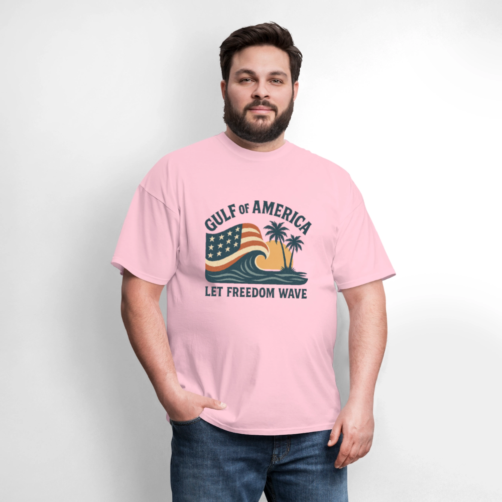 Gulf of America Tee — Let Freedom Wave - pink