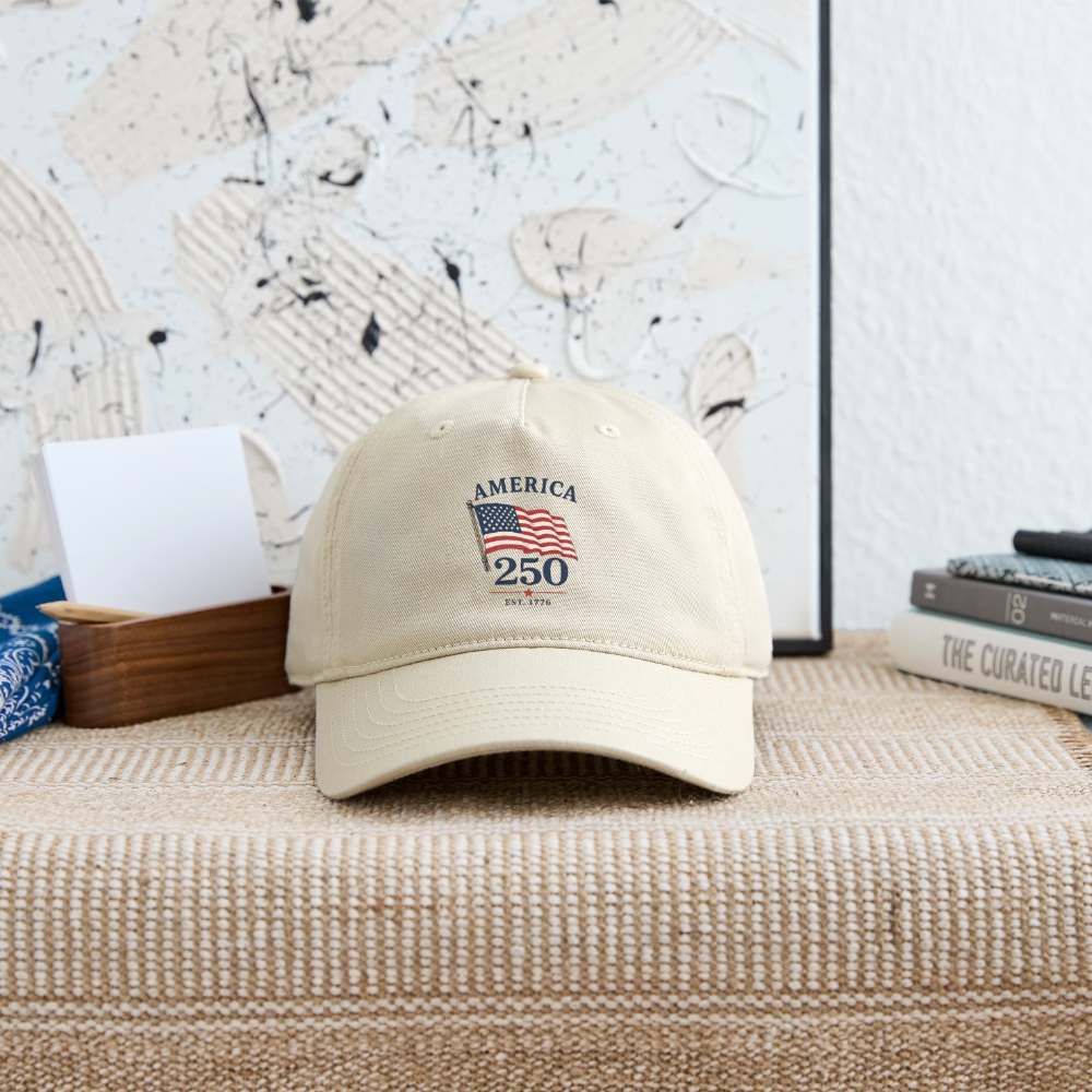 America 250 Flag Hat - khaki
