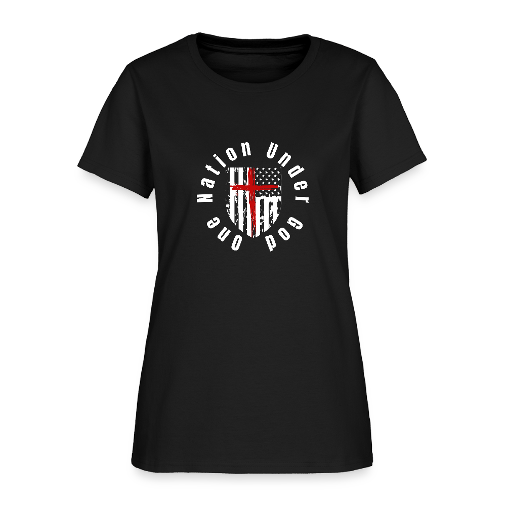 One Nation Under God (Women's) T-Shirt - black