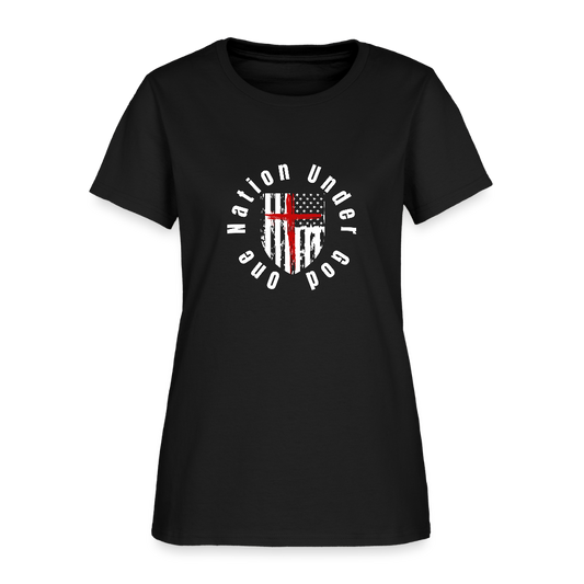 One Nation Under God (Women's) T-Shirt - black