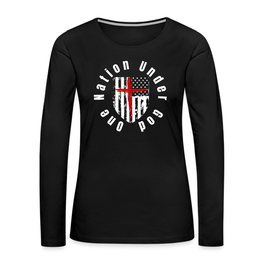 One NationUnder God Women's Long Sleeve T-Shirt - black