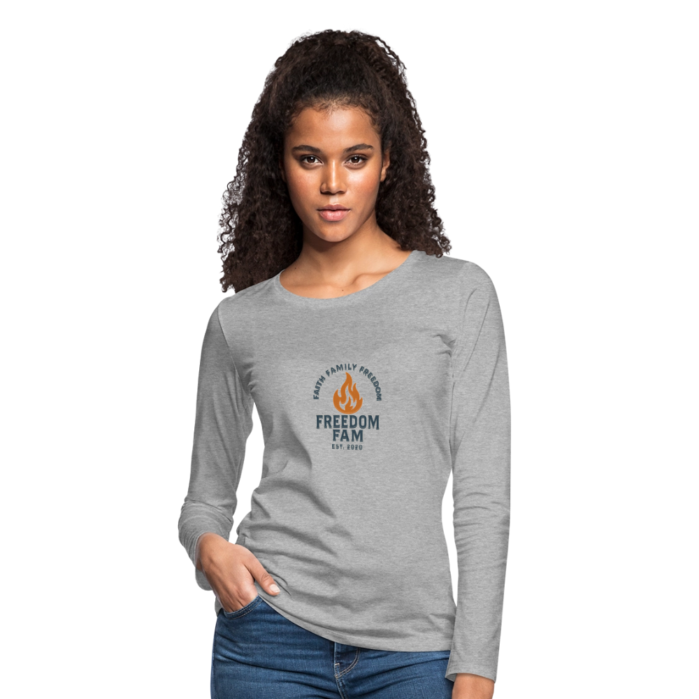 Freedom Fam Women's Long Sleeve T-Shirt - heather gray