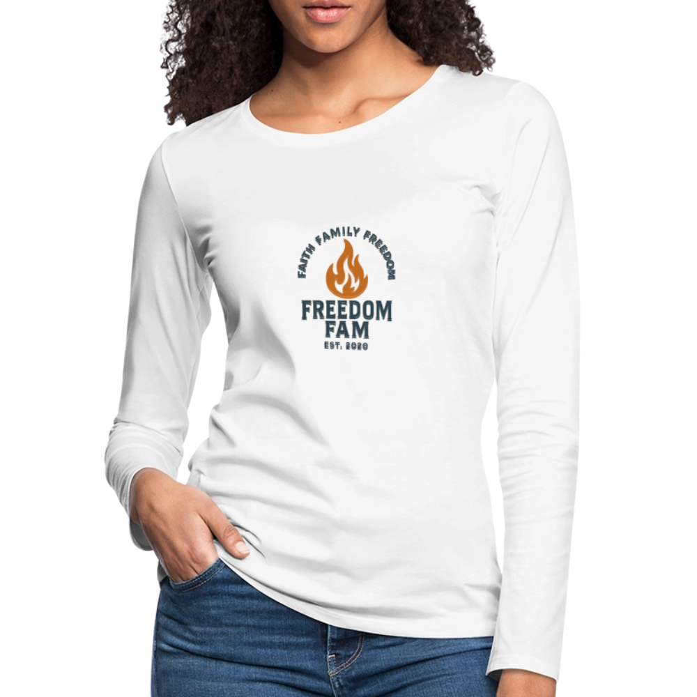 Freedom Fam Women's Long Sleeve T-Shirt - white