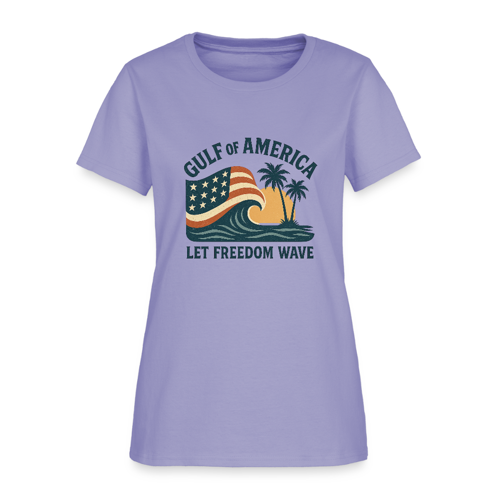 Gulf of America Tee — Let Freedom Wave - lavender