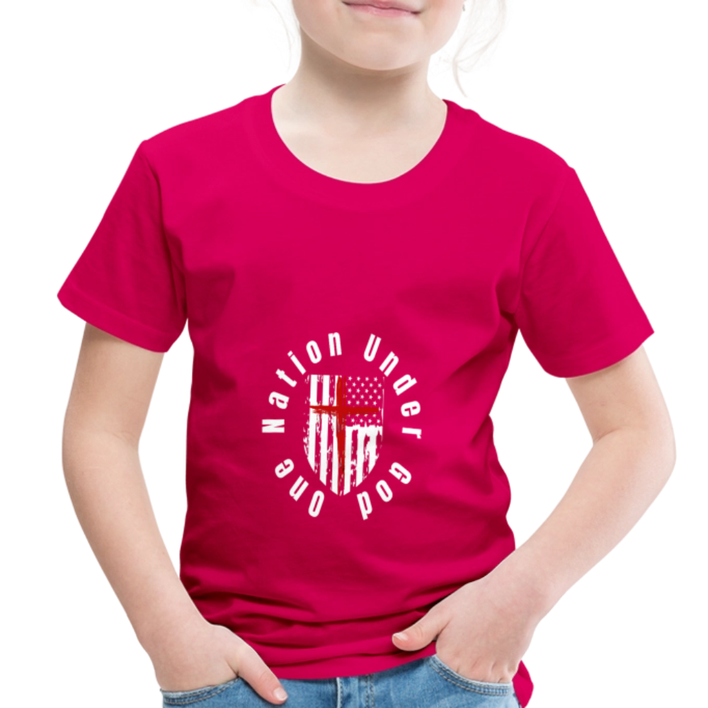 One Nation Under God (Toddler)  T-Shirt - dark pink