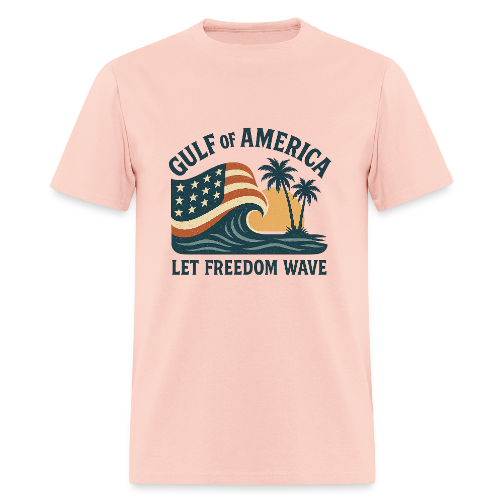 Gulf of America Tee — Let Freedom Wave - blush pink 