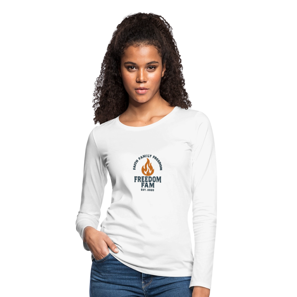 Freedom Fam Women's Long Sleeve T-Shirt - white