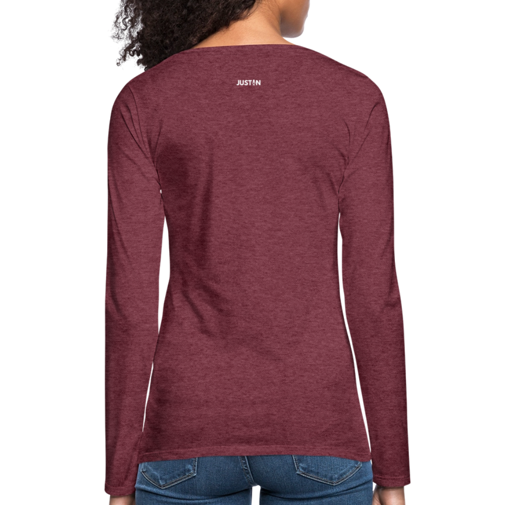 Right So Far Women's Long Sleeve T-Shirt - heather burgundy