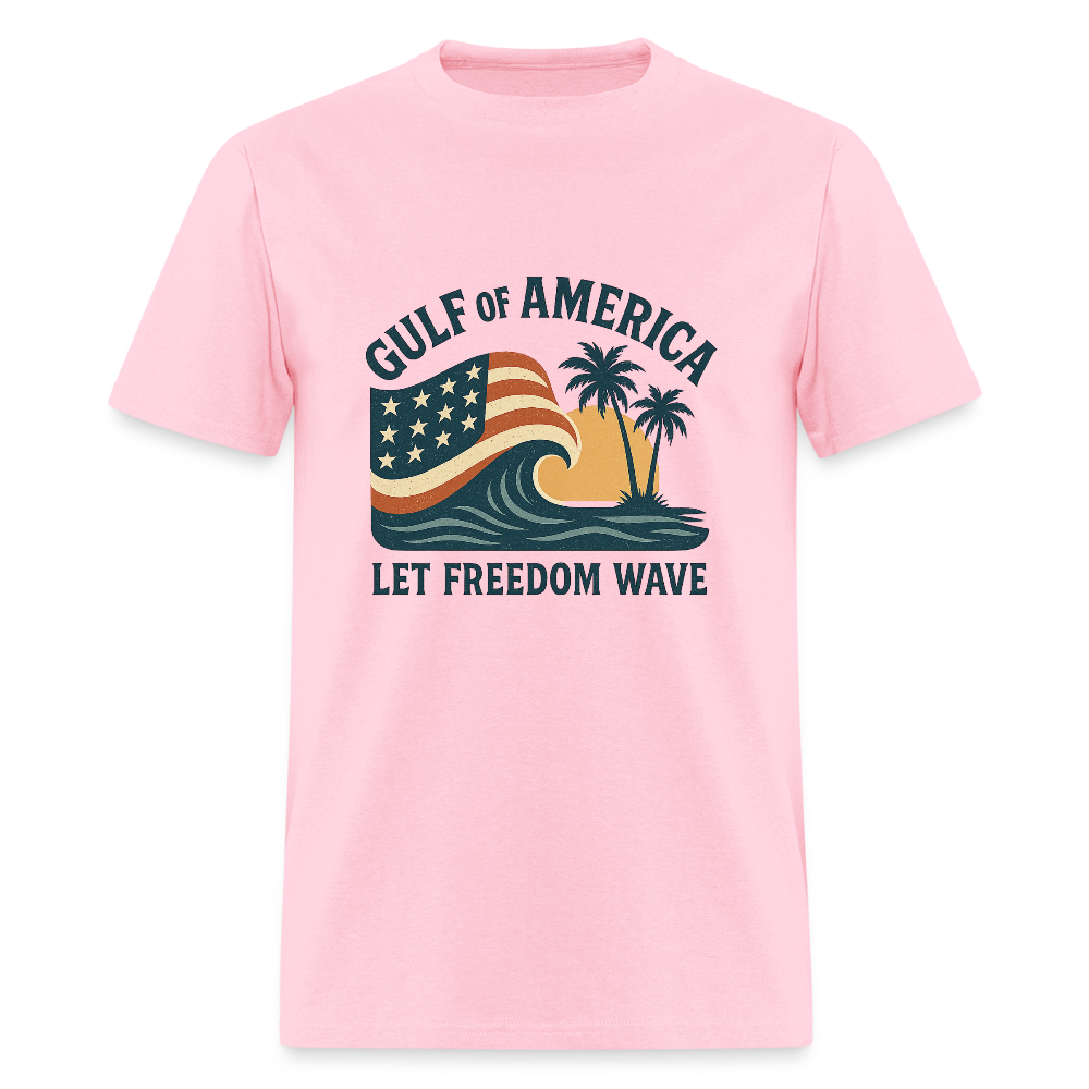 Gulf of America Tee — Let Freedom Wave - pink