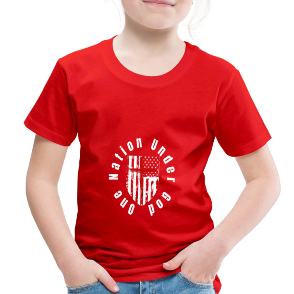 One Nation Under God (Toddler)  T-Shirt - red