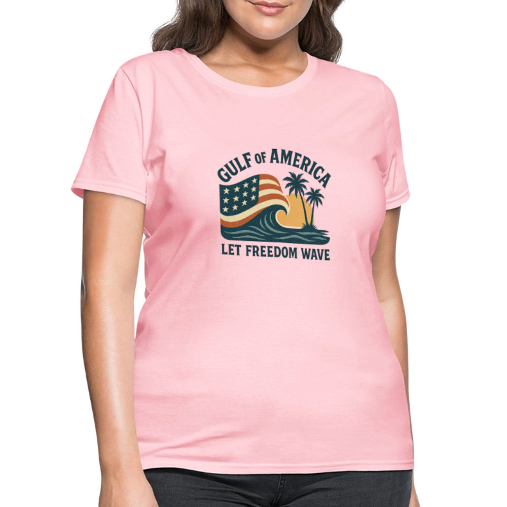 Gulf of America Tee — Let Freedom Wave - pink