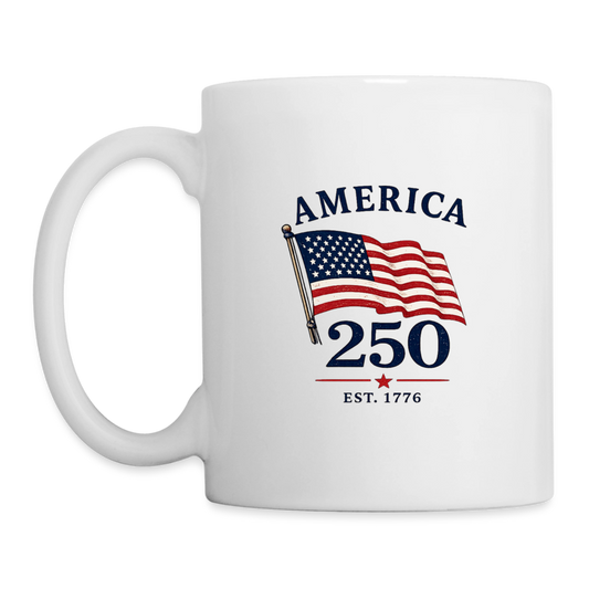 America 250 Flag Mug - white