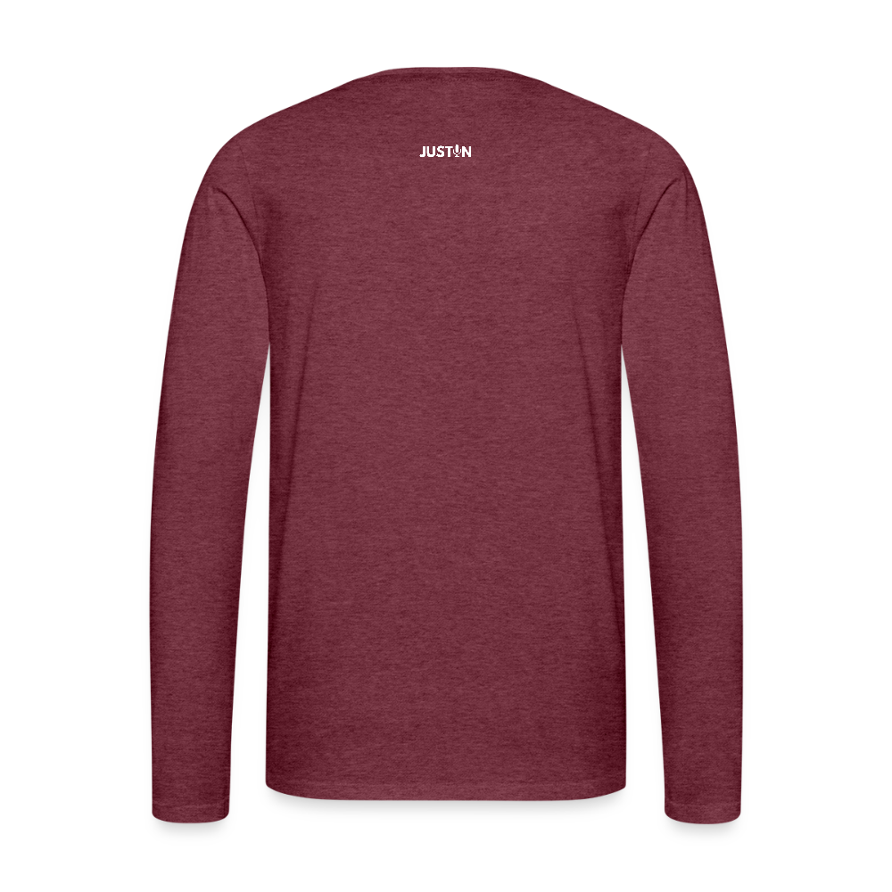Right So Far Long Sleeve T-Shirt - heather burgundy