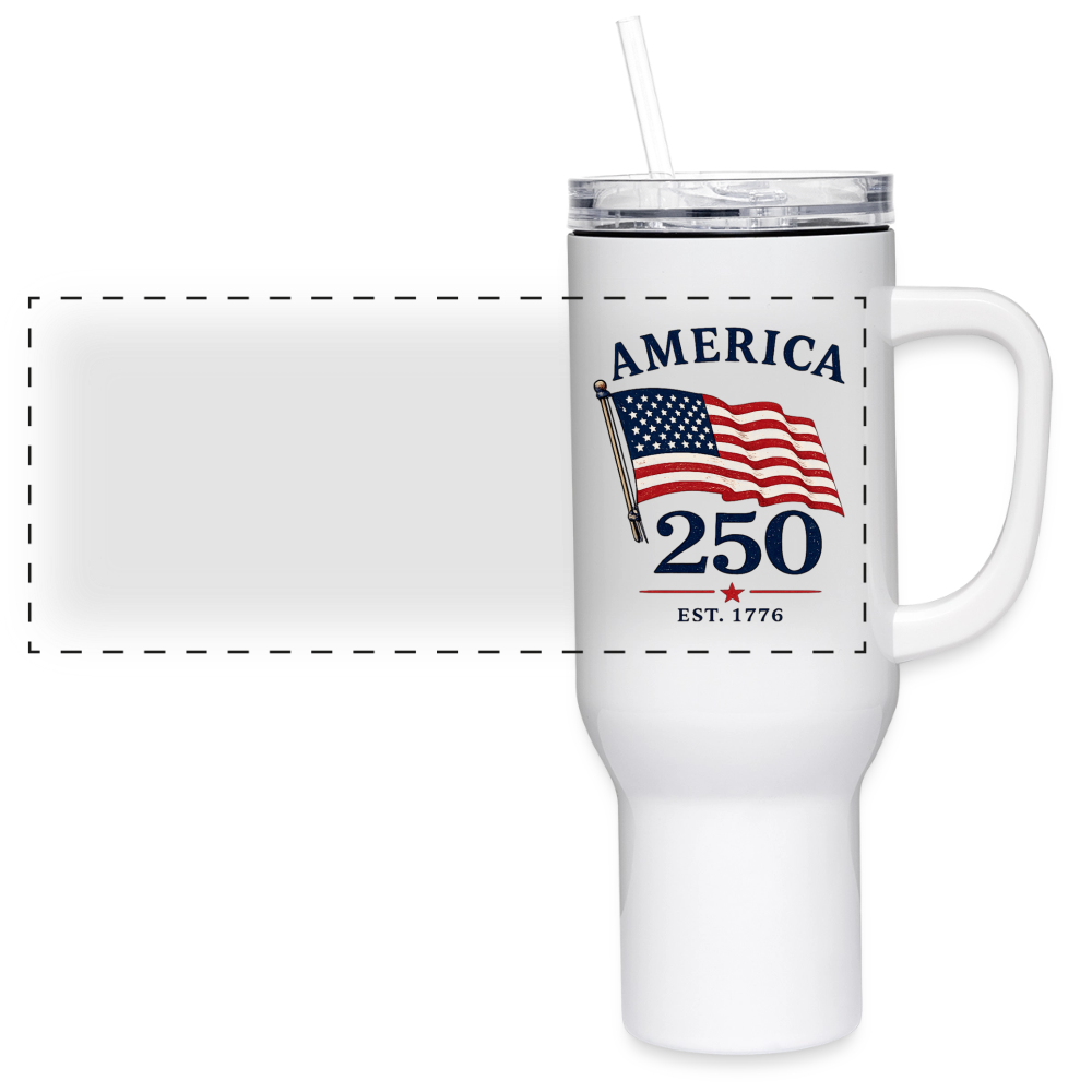 America 250 Flag 40 oz Tumbler - white